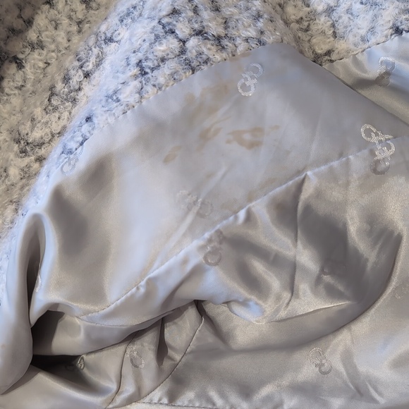 Cole Haan Grey Wool Blend Asymmetrical Walker Long Coat Size 2 - Picture 13 of 17